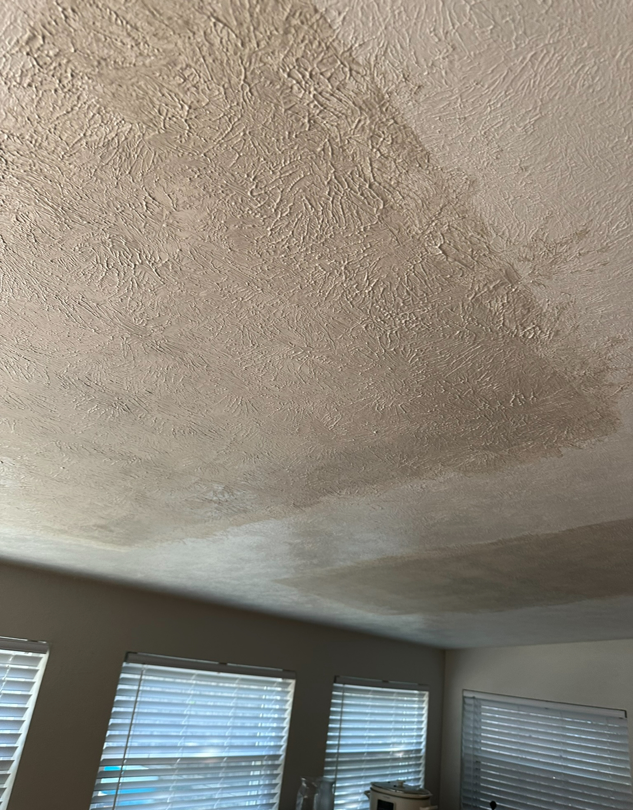 Knockdown texture ceiling repair and matching