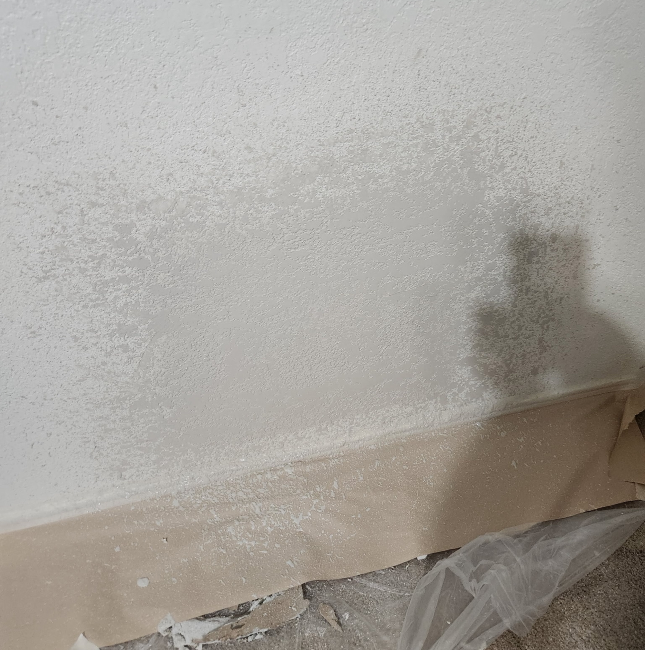 Orange peel texture wall repair