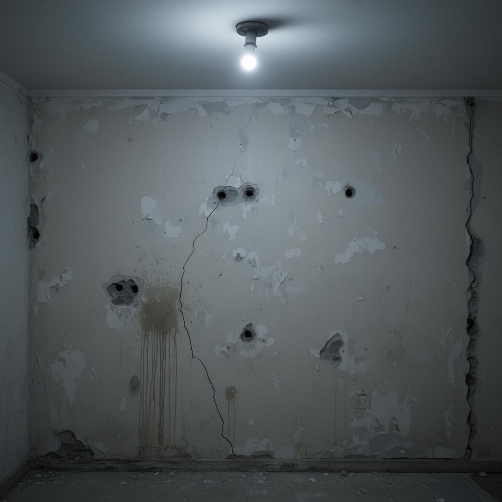 Before and after drywall transformation